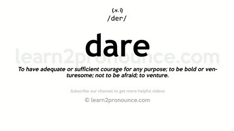 dare traduction|dare definition in english.